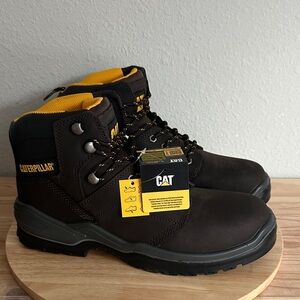 CAT Mens Slip Resistant Striver Steel Toe Work Boots 10.5